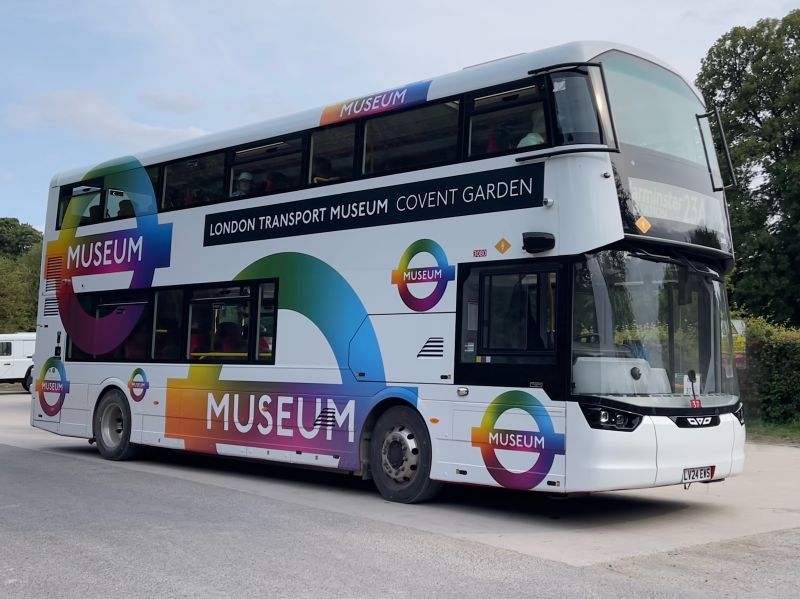 Wrightbus Electroliner Route 133 LTM Museum Wrap Bus At Imberbus