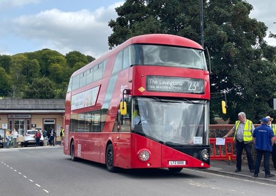 New Routemaster Bus at Warminster Station